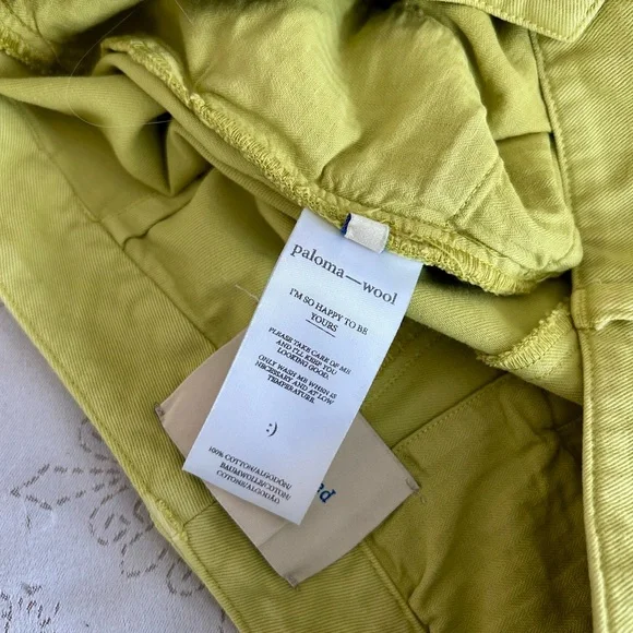 💚 Paloma Wool Lime Green Wide-Leg Trousers - Picture 8 of 9